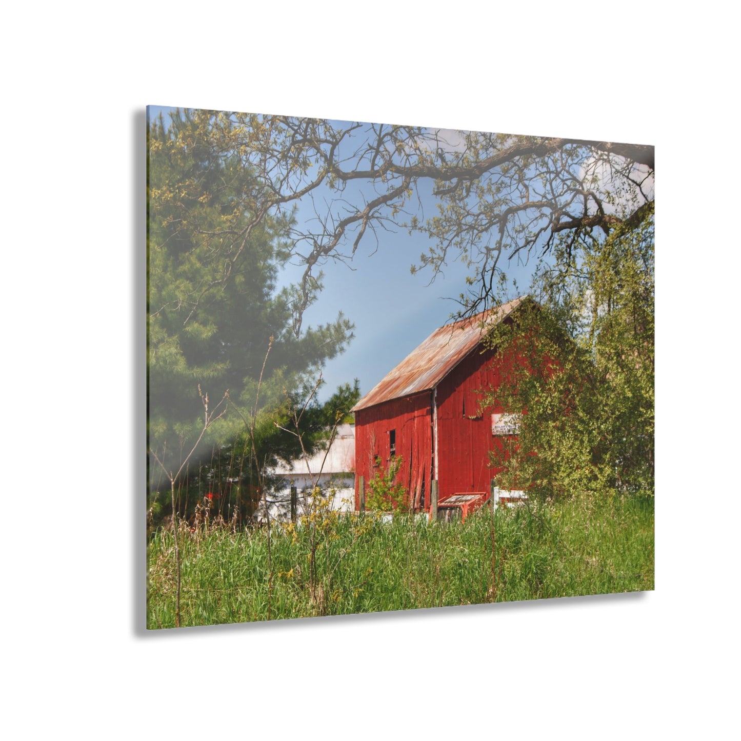 U R There Photography Bronson Lake Road Barn at the Bend Rustic Farmhouse Acrylic Wall Print