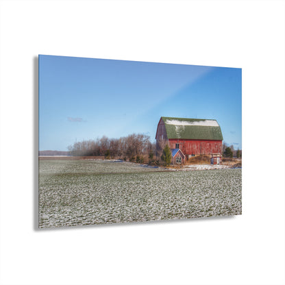 U R There Photography Early Spring Red II Rustic Farmhouse Acrylic Wall Print