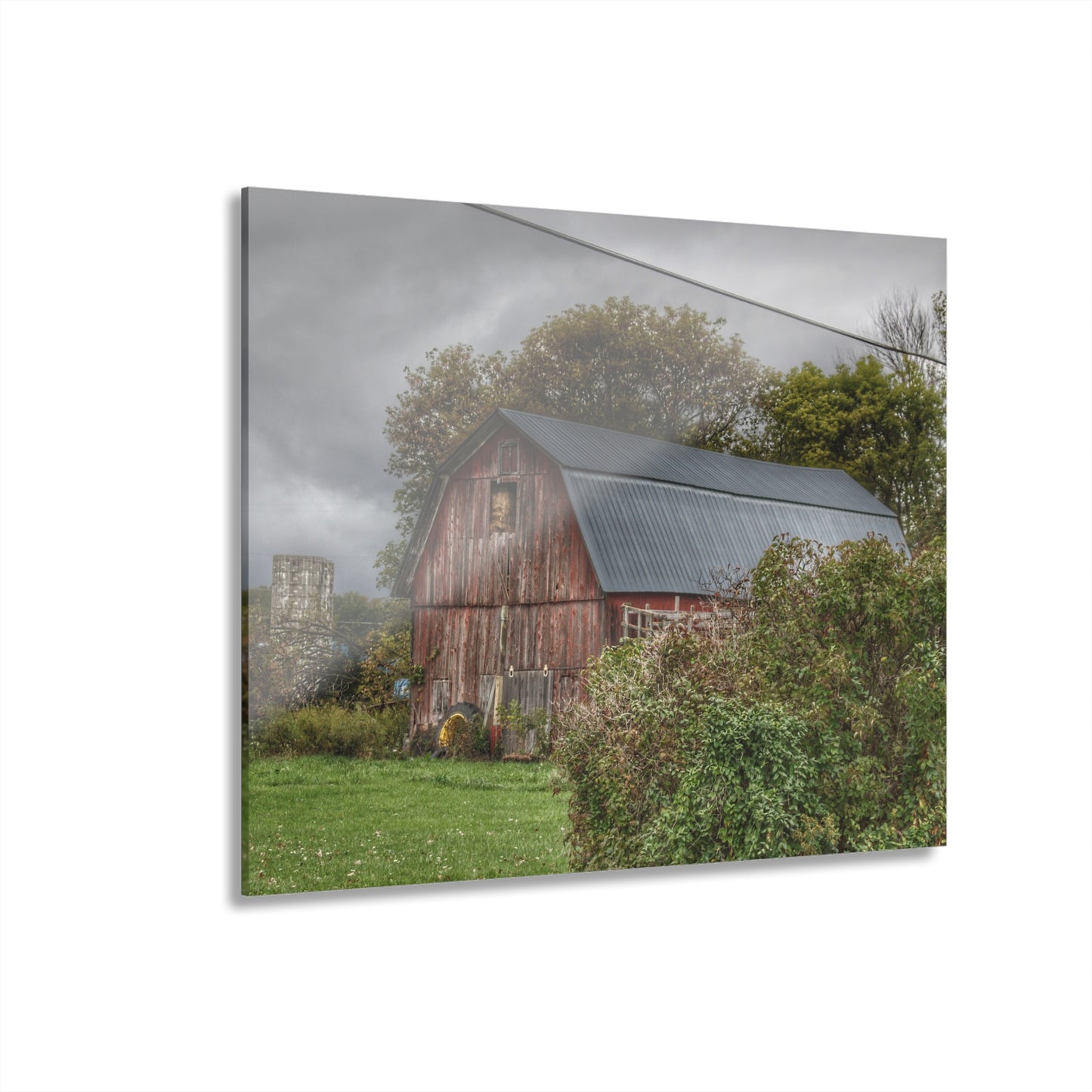 U R There Photography North Clio Road Red Rustic Farmhouse Acrylic Wall Print