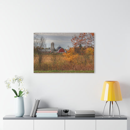 U R There Photography Vienna Road Red and Silo Rustic Farmhouse Acrylic Wall Print