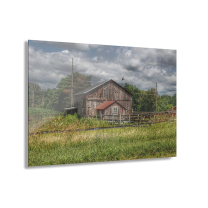 U R There Photography Millington Road Grey Horse Barn Rustic Farmhouse Acrylic Wall Print