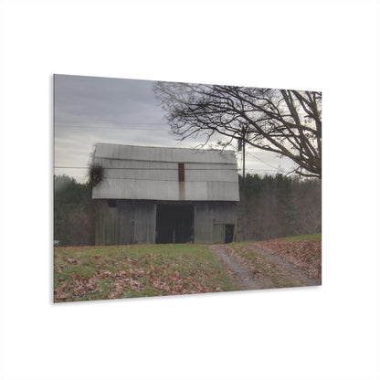 U R There Photography Grey Horse Barn Rustic Farmhouse Acrylic Wall Print