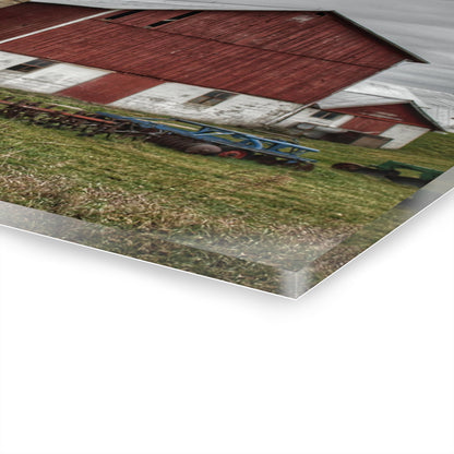 Fostoria Red I Rustic Farmhouse Acrylic Wall Print