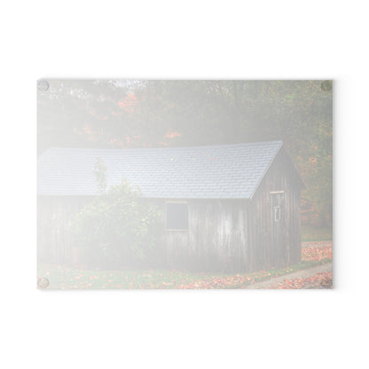 U R There Photography Grey Roadside Shack Rustic Farmhouse Tempered-Glass Cutting Board