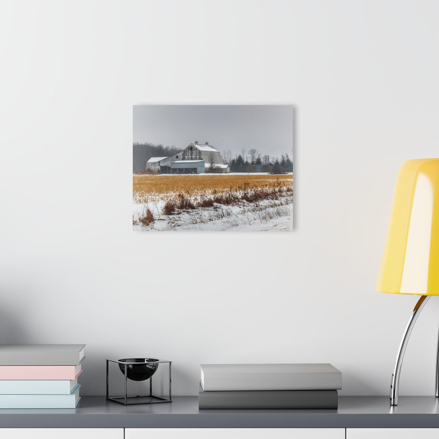 U R There Photography Argyle Road Grey Rustic Farmhouse Acrylic Wall Print