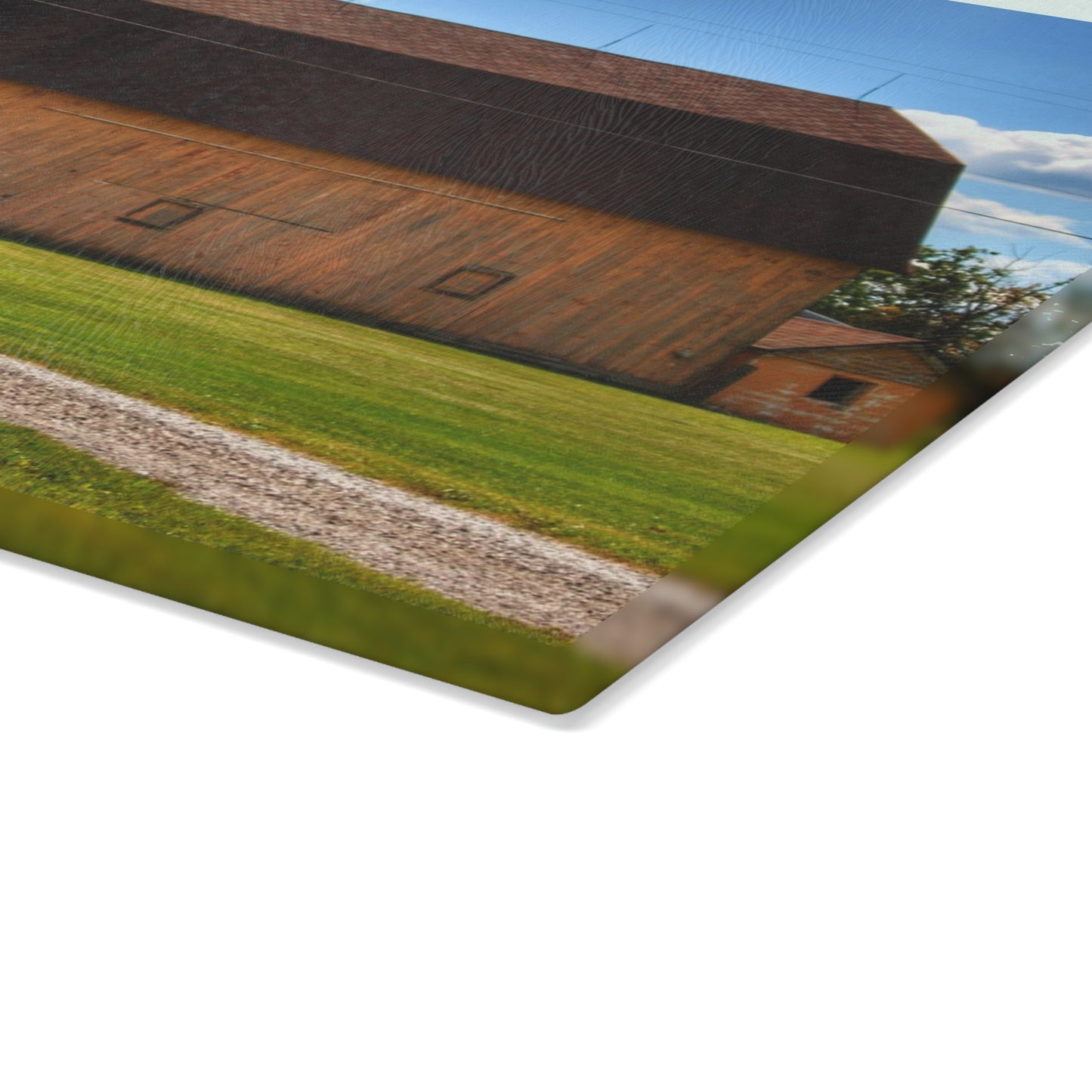 U R There Photography Bristol Gold Rustic Farmhouse Tempered-Glass Cutting Board