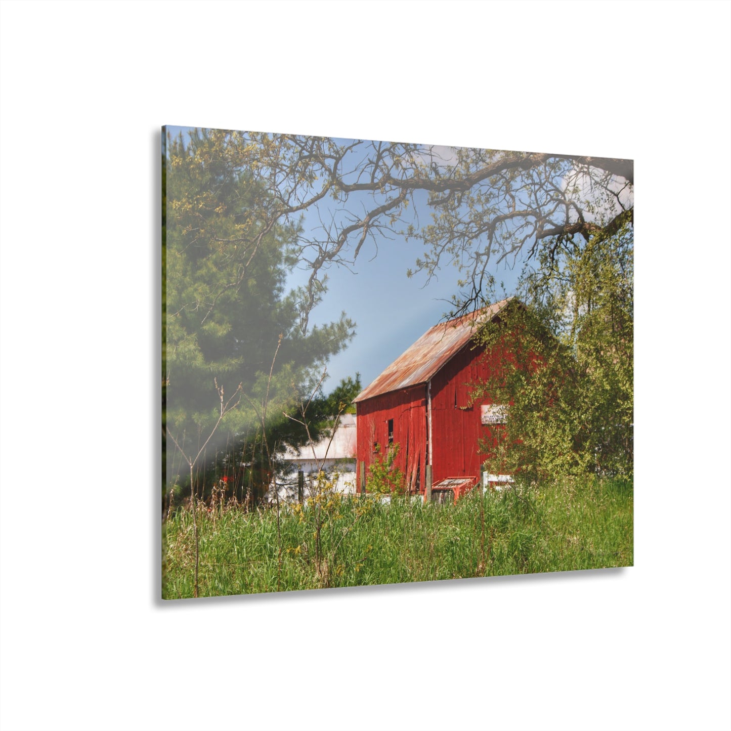 U R There Photography Bronson Lake Road Barn at the Bend Rustic Farmhouse Acrylic Wall Print