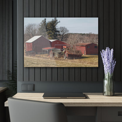U R There Photography Bronson Lake Reds Rustic Farmhouse Acrylic Wall Print