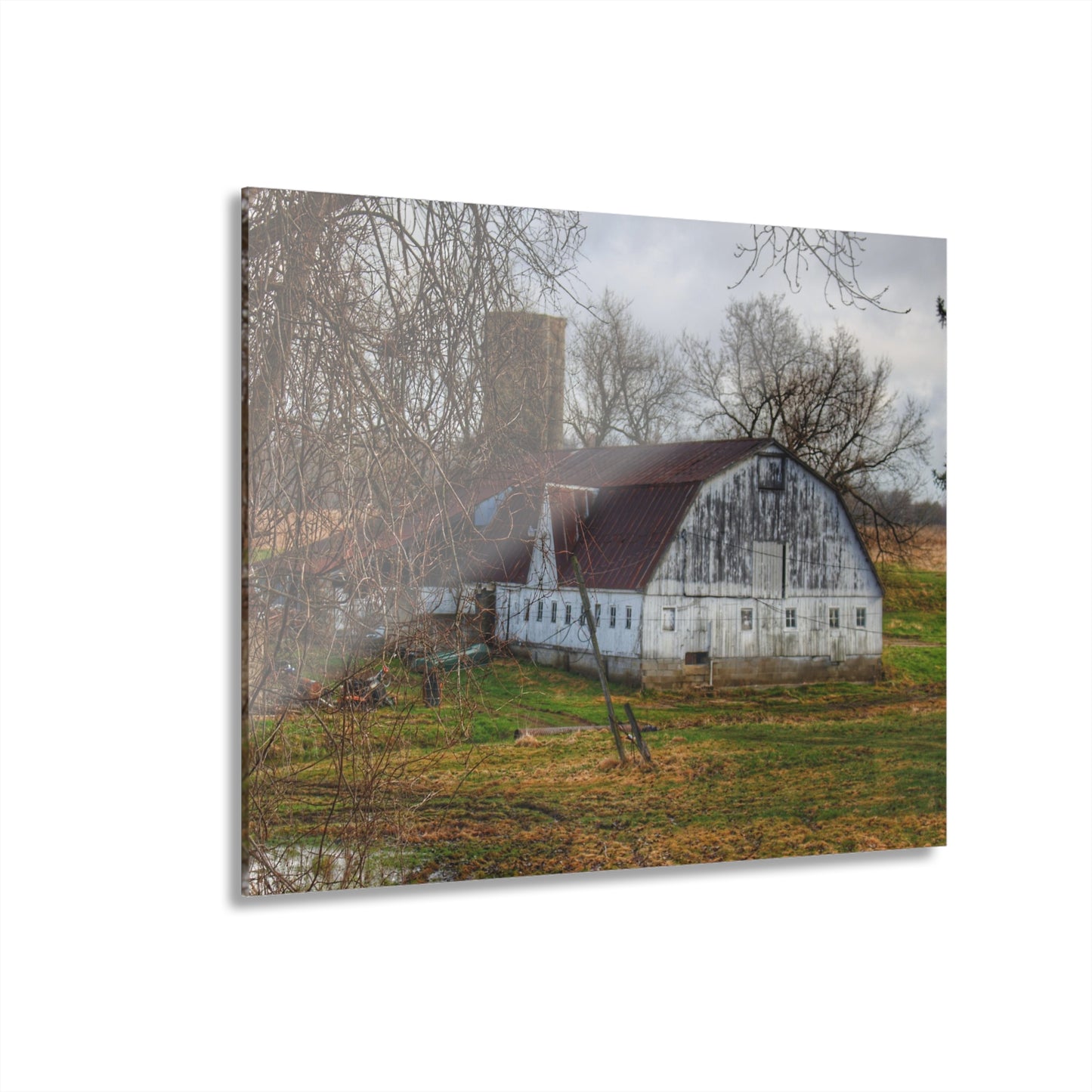U R There Photography Otter Lake Road White Rustic Farmhouse Acrylic Wall Print