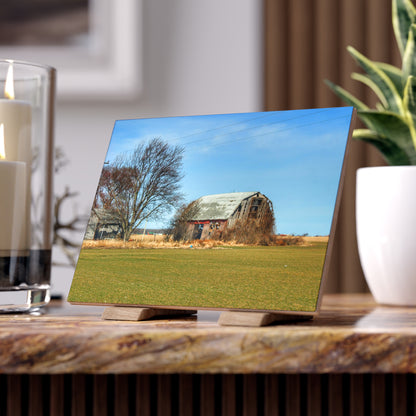 U R There Photography Bay City - Forestville Forgotten Grey Rustic Farmhouse Decorative Ceramic Tile