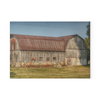 U R There Photography Irish Road Grey Rustic Farmhouse Tempered-Glass Cutting Board