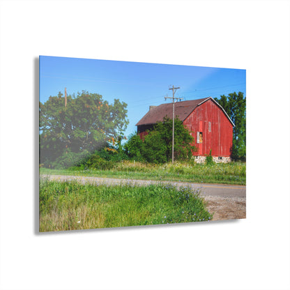 U R There Photography Armstrong Road Red II Rustic Farmhouse Acrylic Wall Print