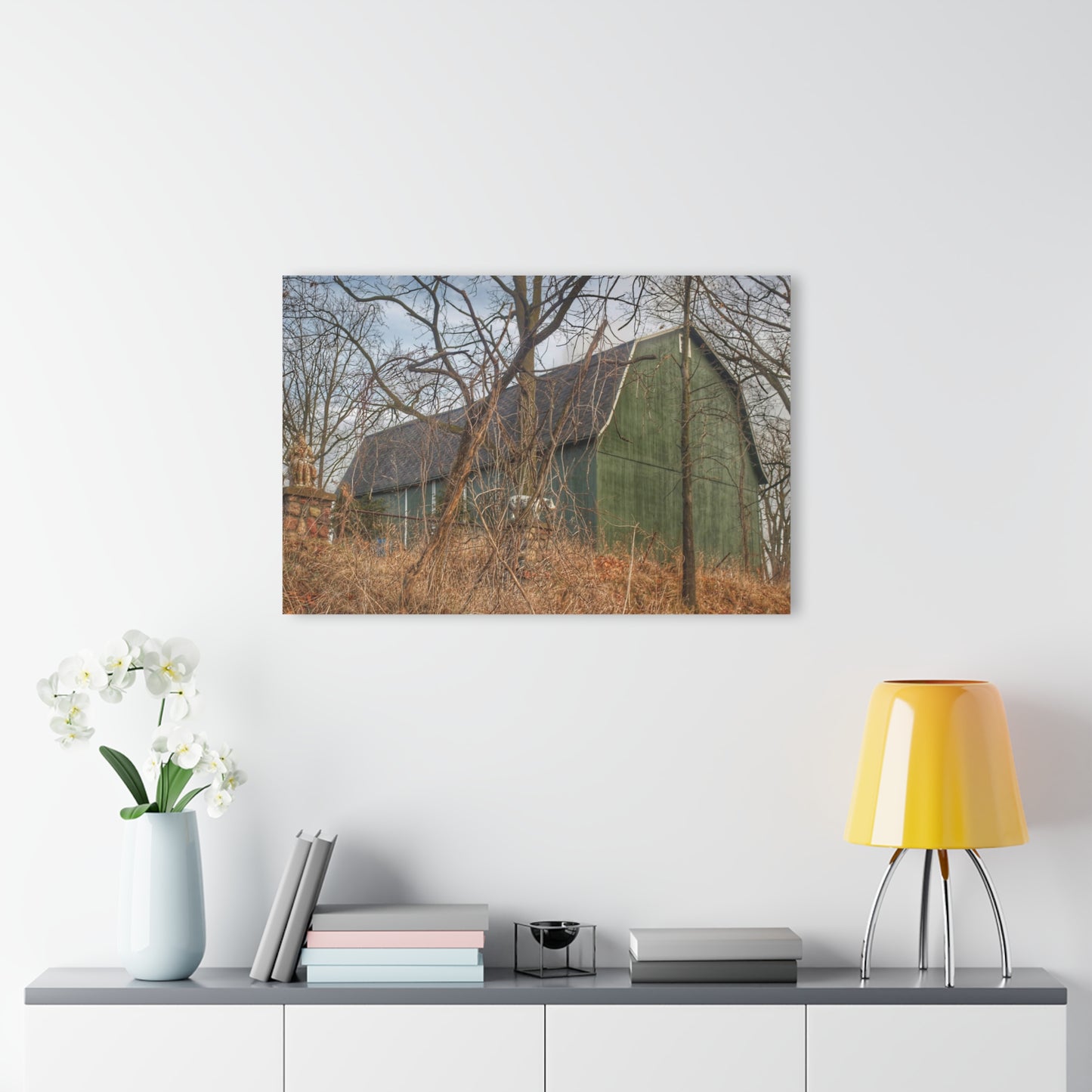 U R There Photography Yale Road Hidden Green Rustic Farmhouse Acrylic Wall Print