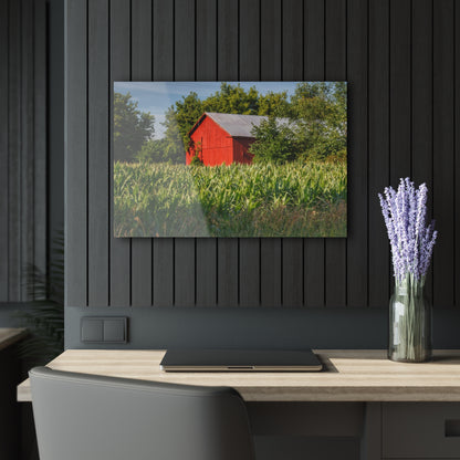 U R There Photography Willard Road Red III Rustic Farmhouse Acrylic Wall Print