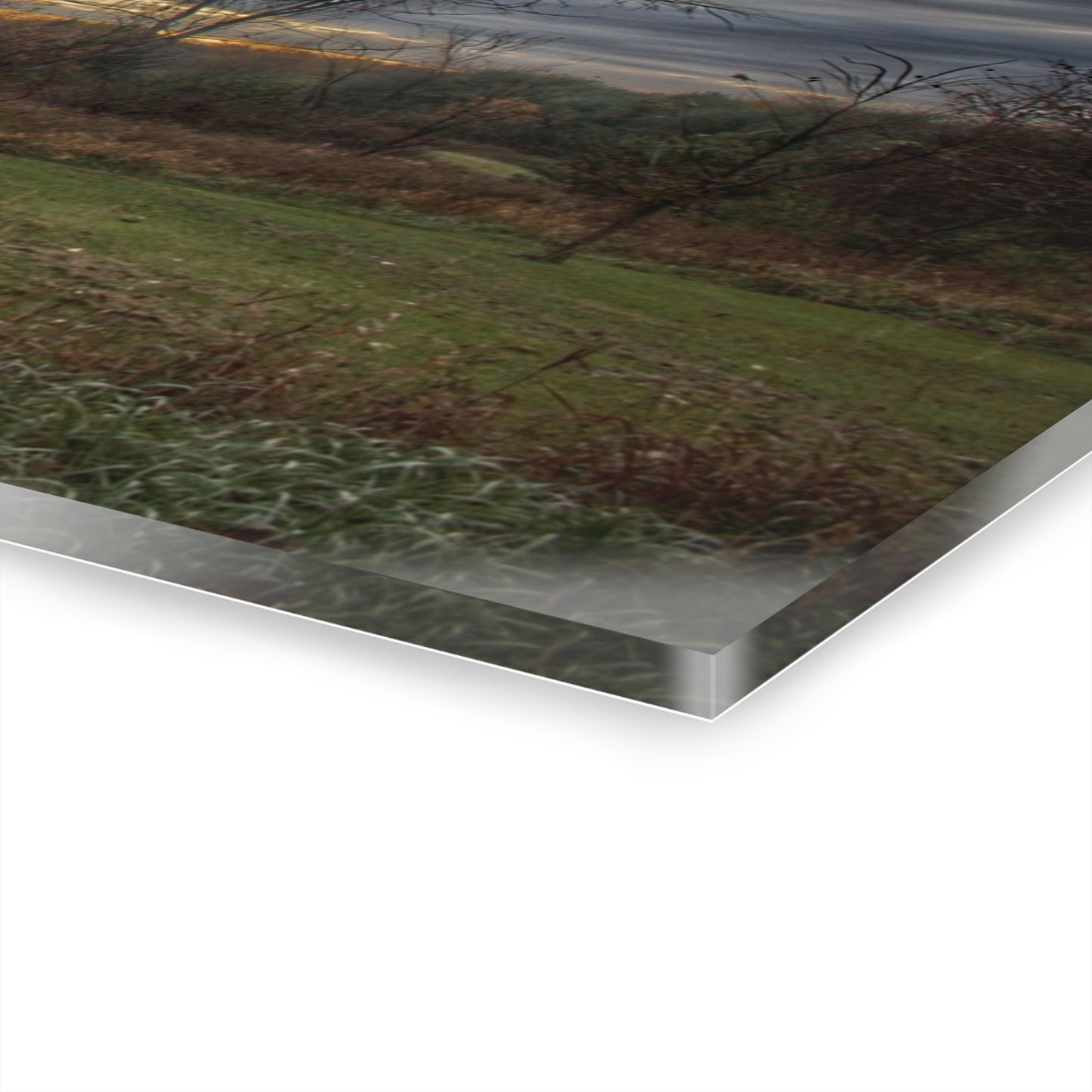 U R There Photography Pero Lake Road Grey II Rustic Farmhouse Acrylic Wall Print