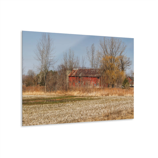 U R There Photography Hidden Scotch Settlement Red Rustic Farmhouse Acrylic Wall Print