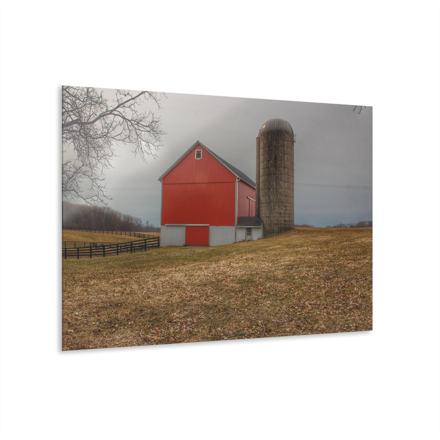 U R There Photography Brocker Road Red II Rustic Farmhouse Acrylic Wall Print