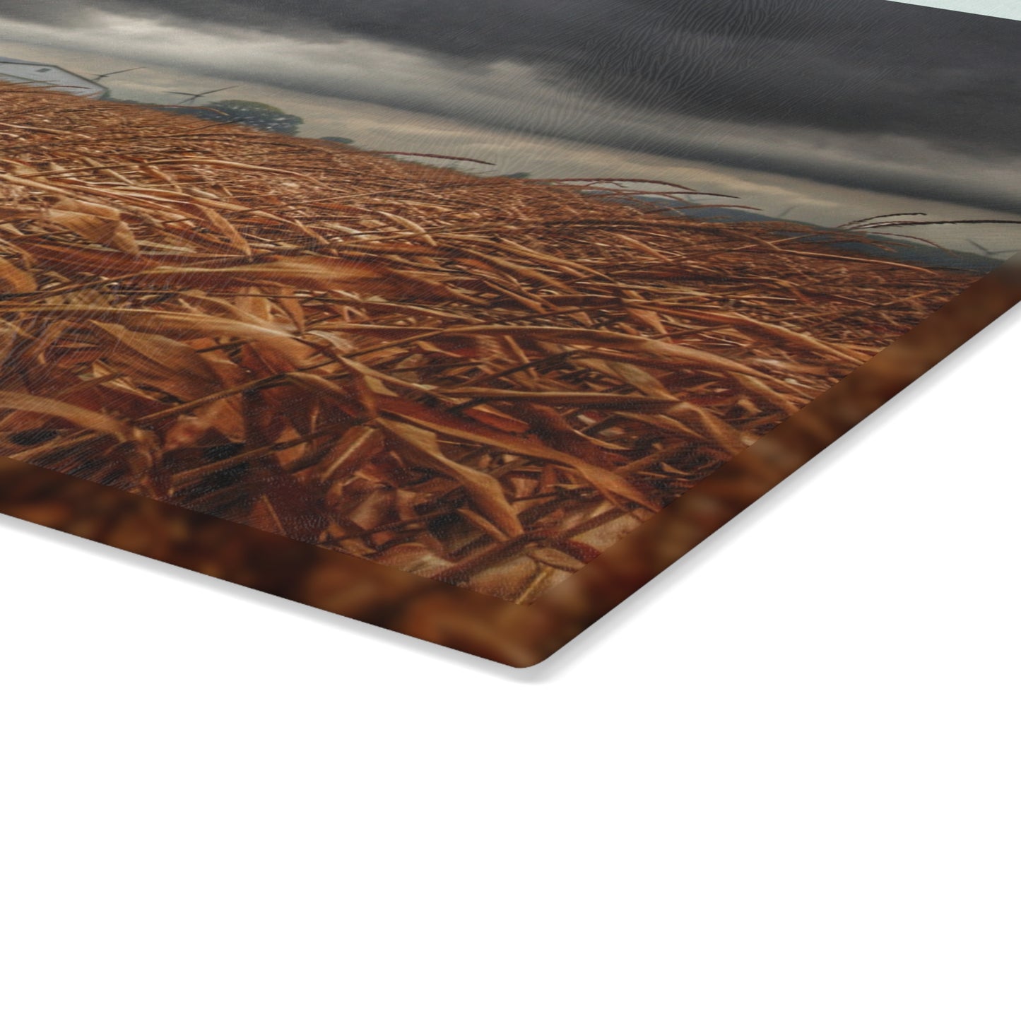 U R There Photography Garner Road Hidden White Rustic Farmhouse Tempered-Glass Cutting Board