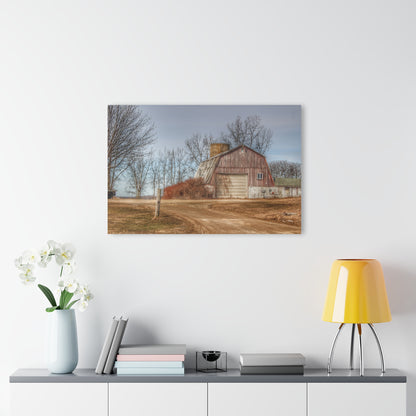 U R There Photography Maple Valley Road Red I Rustic Farmhouse Acrylic Wall Print