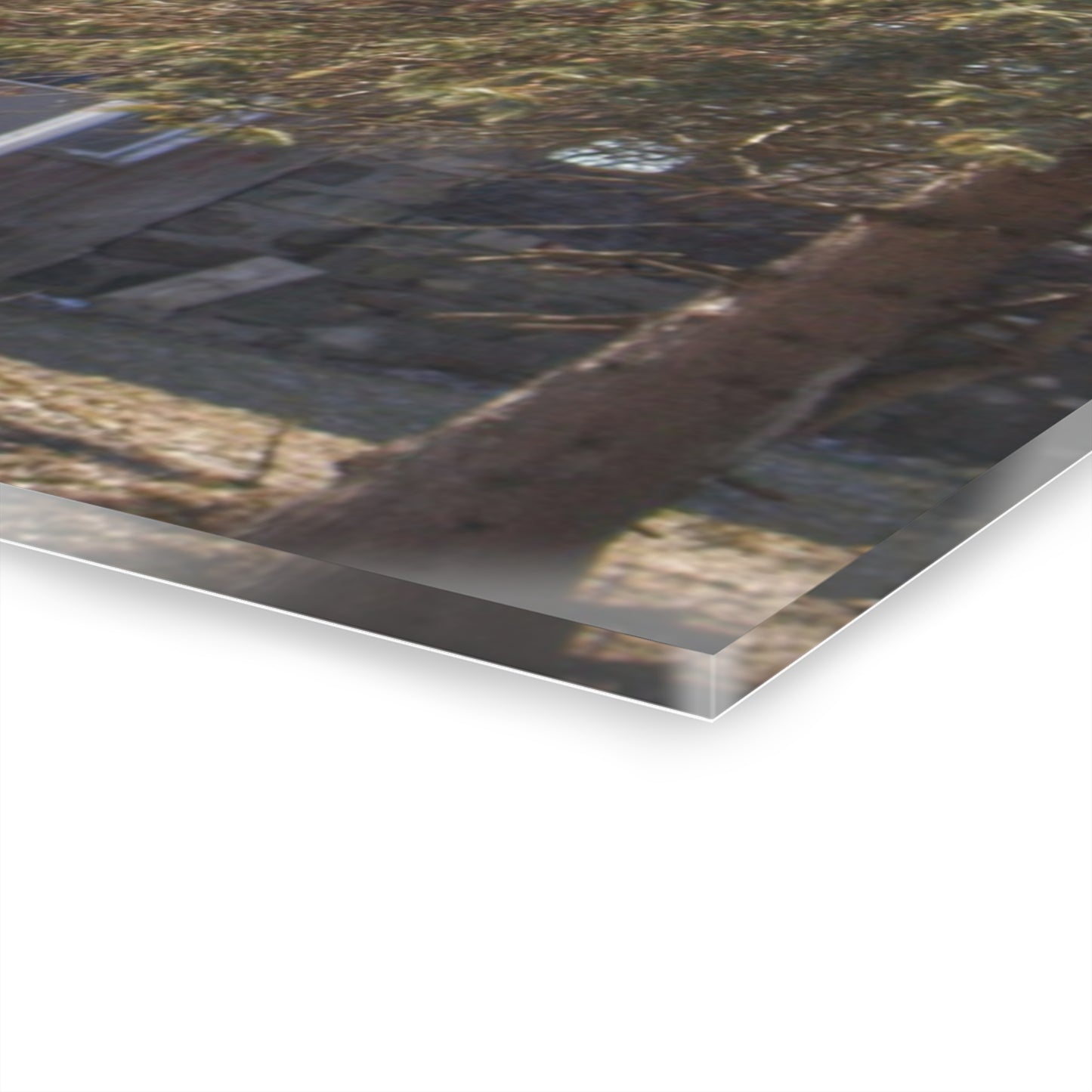 U R There Photography Lakeville Road Hidden Red Rustic Farmhouse Acrylic Wall Print