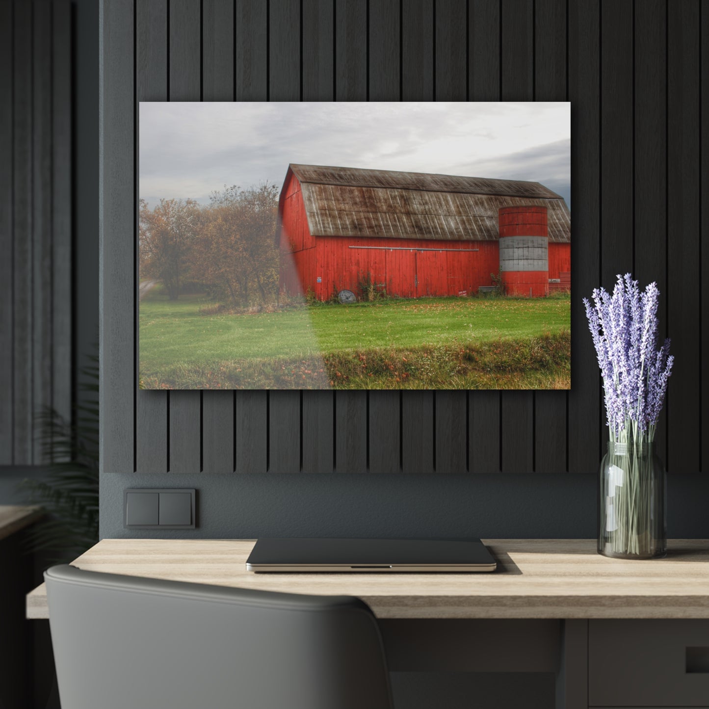 U R There Photography Oak Road Barber Barn I Rustic Farmhouse Acrylic Wall Print