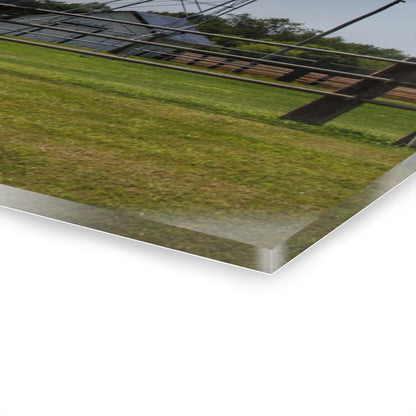 U R There Photography M-90 White and Windmill II Rustic Farmhouse Acrylic Wall Print