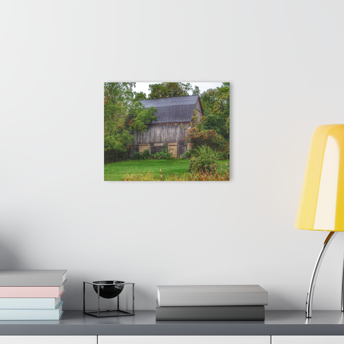 U R There Photography North Lake Road Hidden Grey Rustic Farmhouse Acrylic Wall Print