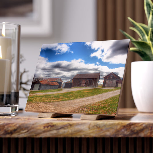 U R There Photography Buckhorn Lake Road Centennial Farm Rustic Farmhouse Decorative Ceramic Tile