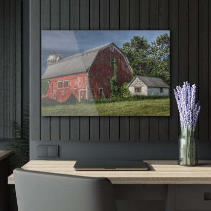 U R There Photography Stanley Road Red in Summer I Rustic Farmhouse Acrylic Wall Print