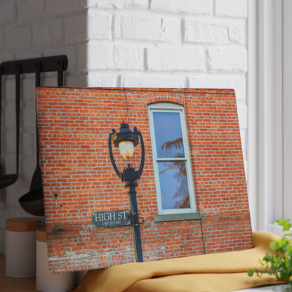 U R There Photography High Street Rustic Farmhouse Tempered-Glass Cutting Board