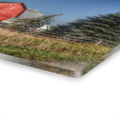 U R There Photography Elmwood Road Red III Rustic Farmhouse Acrylic Wall Print