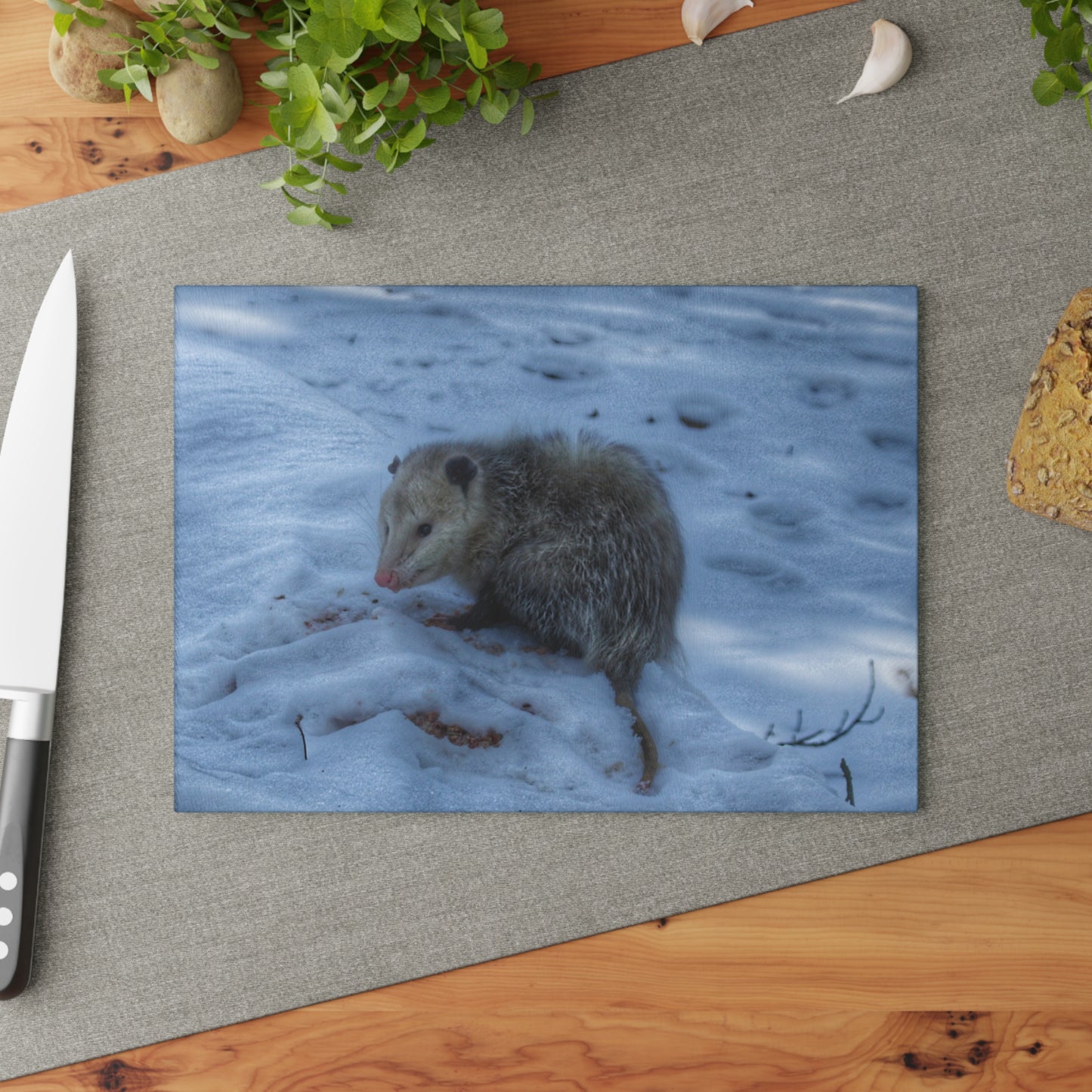 U R There Photography Sutton Road Possum Rustic Farmhouse Tempered-Glass Cutting Board