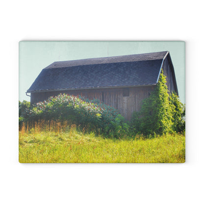 U R There Photography North Lake Pleasant Road Old Grey Rustic Farmhouse Tempered-Glass Cutting Board
