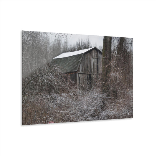 U R There Photography Saginaw Road Grey Rustic Farmhouse Acrylic Wall Print