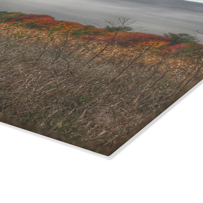 U R There Photography Fall on Murphy Lake V Rustic Farmhouse Tempered-Glass Cutting Board
