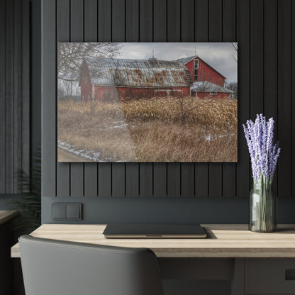 U R There Photography Edward Road Reds Rustic Farmhouse Acrylic Wall Print