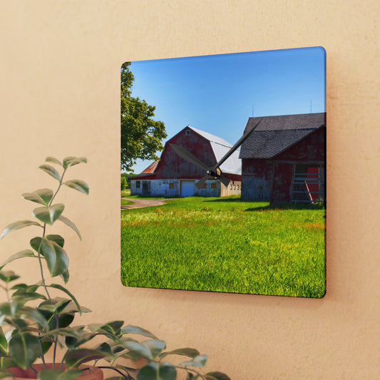 U R There Photography Atwell Road Trio Rustic Farmhouse Acrylic Analog Wall Clock