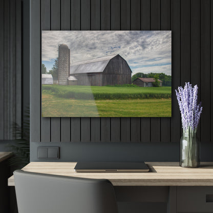 U R There Photography West Tuscola Road Grey Rustic Farmhouse Acrylic Wall Print