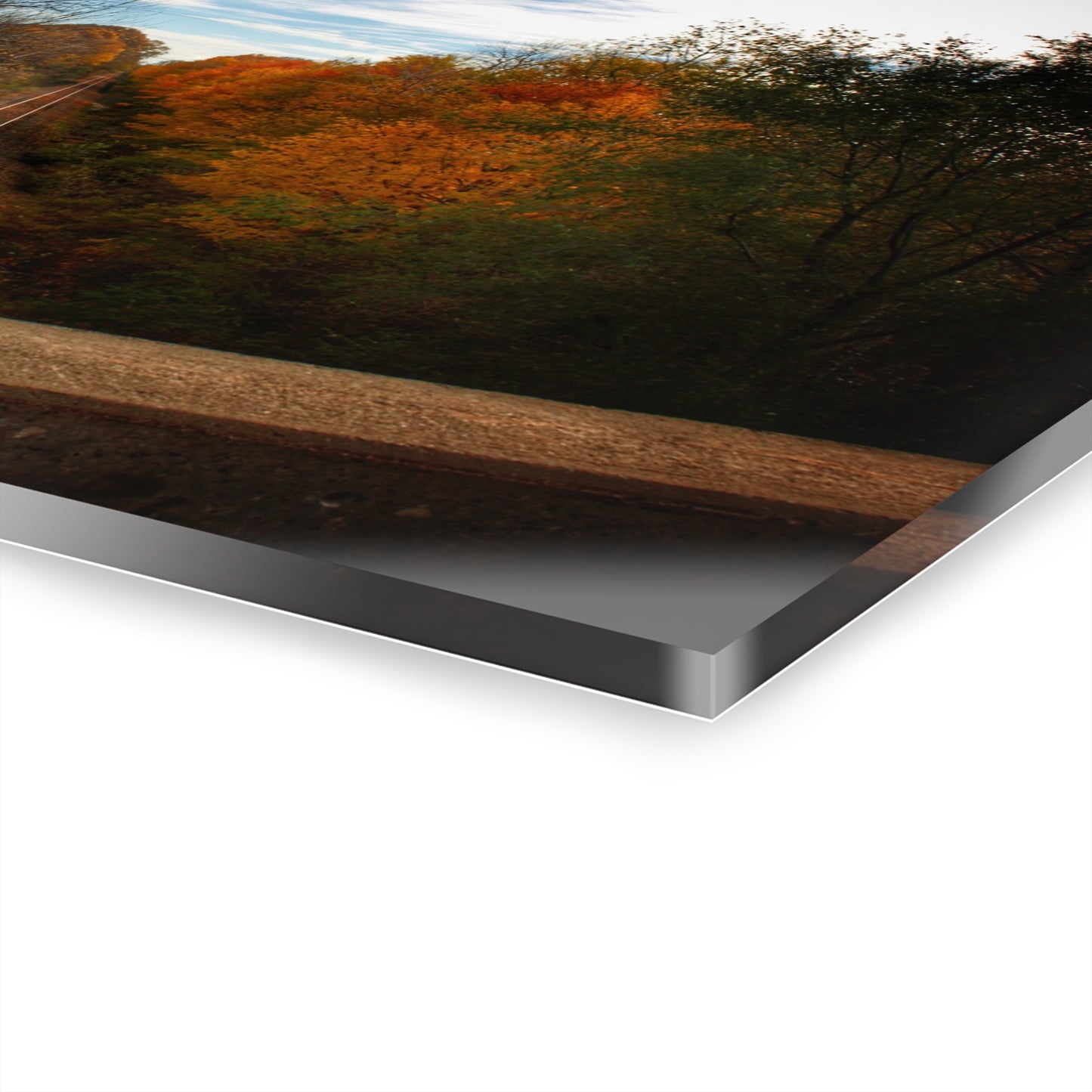 U R There Photography Above the Tracks in Vassar Rustic Farmhouse Acrylic Wall Print