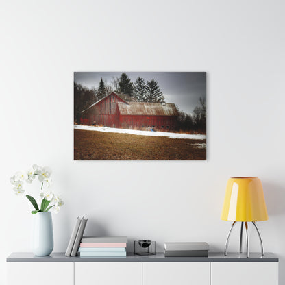 U R There Photography Blacks Corners Road Red Rustic Farmhouse Acrylic Wall Print