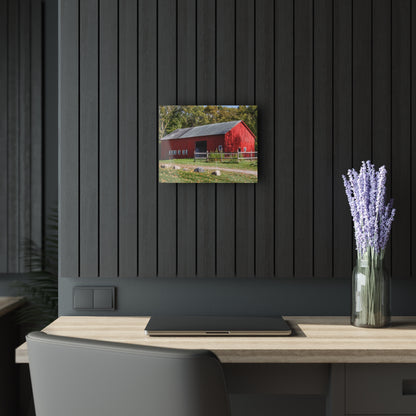 U R There Photography Hough Road Red II Rustic Farmhouse Acrylic Wall Print