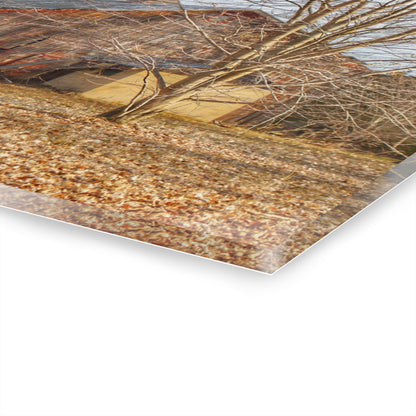 U R There Photography Millington Road Collapsing Red Rustic Farmhouse Acrylic Wall Print