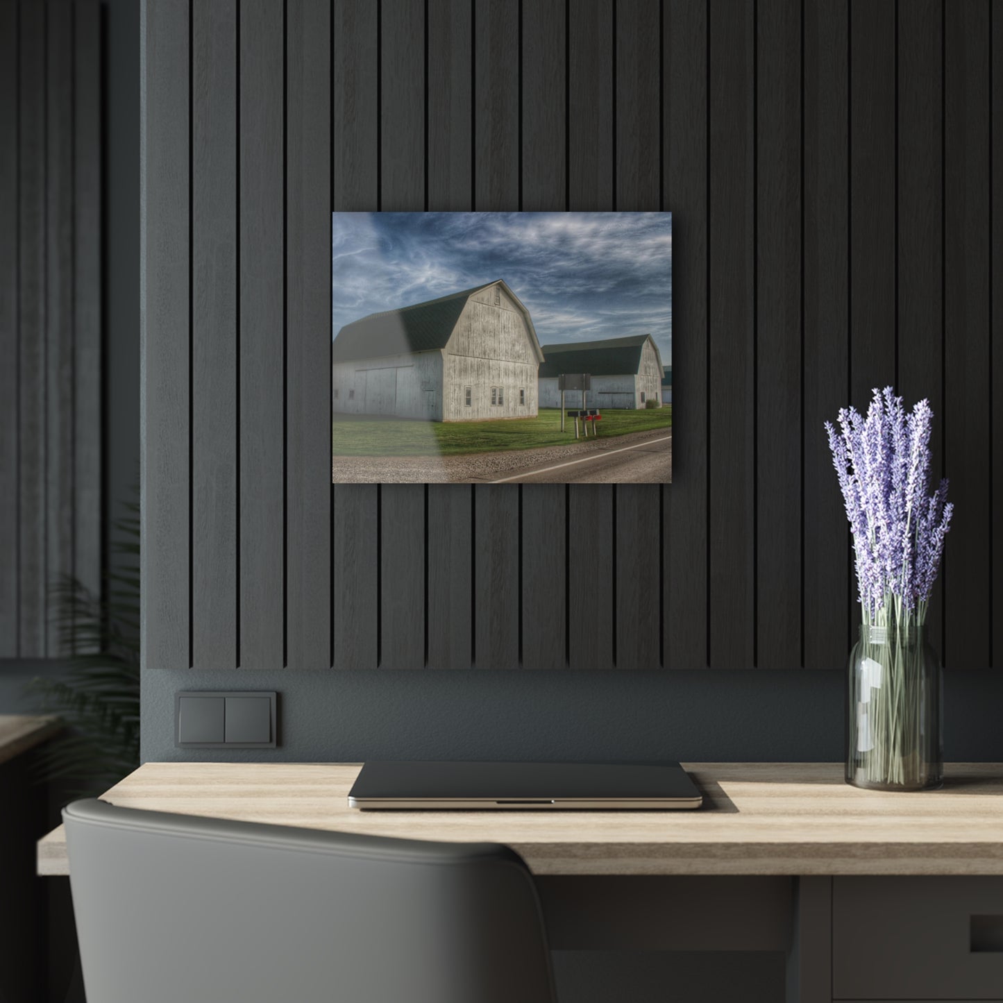 U R There Photography Richardson Road White Duo Rustic Farmhouse Acrylic Wall Print