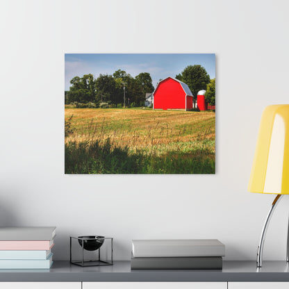 U R There Photography Bristol Road Red and Silo Rustic Farmhouse Acrylic Wall Print