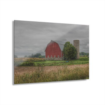 U R There Photography Clifford Road Red and Silo II Rustic Farmhouse Acrylic Wall Print