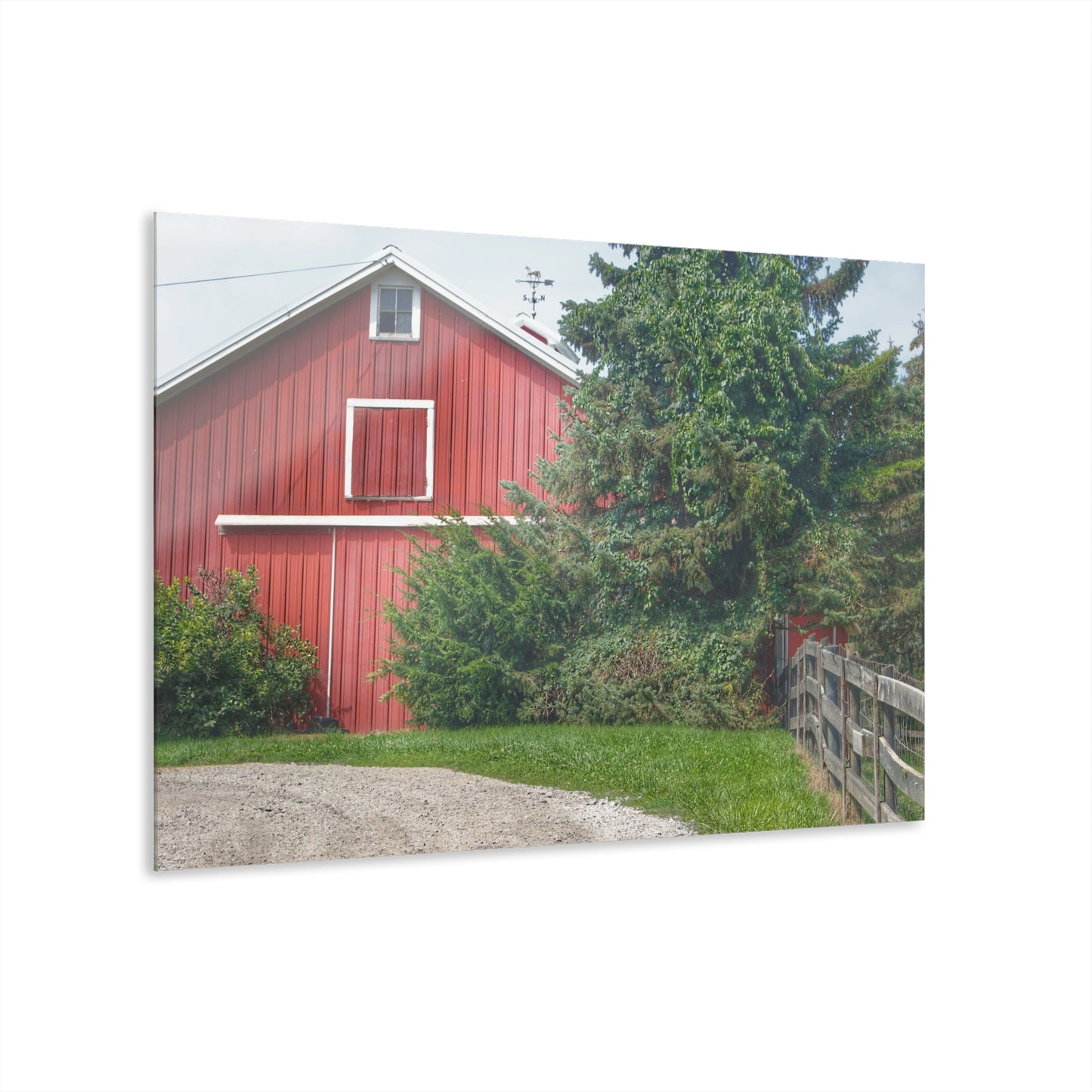 U R There Photography Modern Red I Rustic Farmhouse Acrylic Wall Print