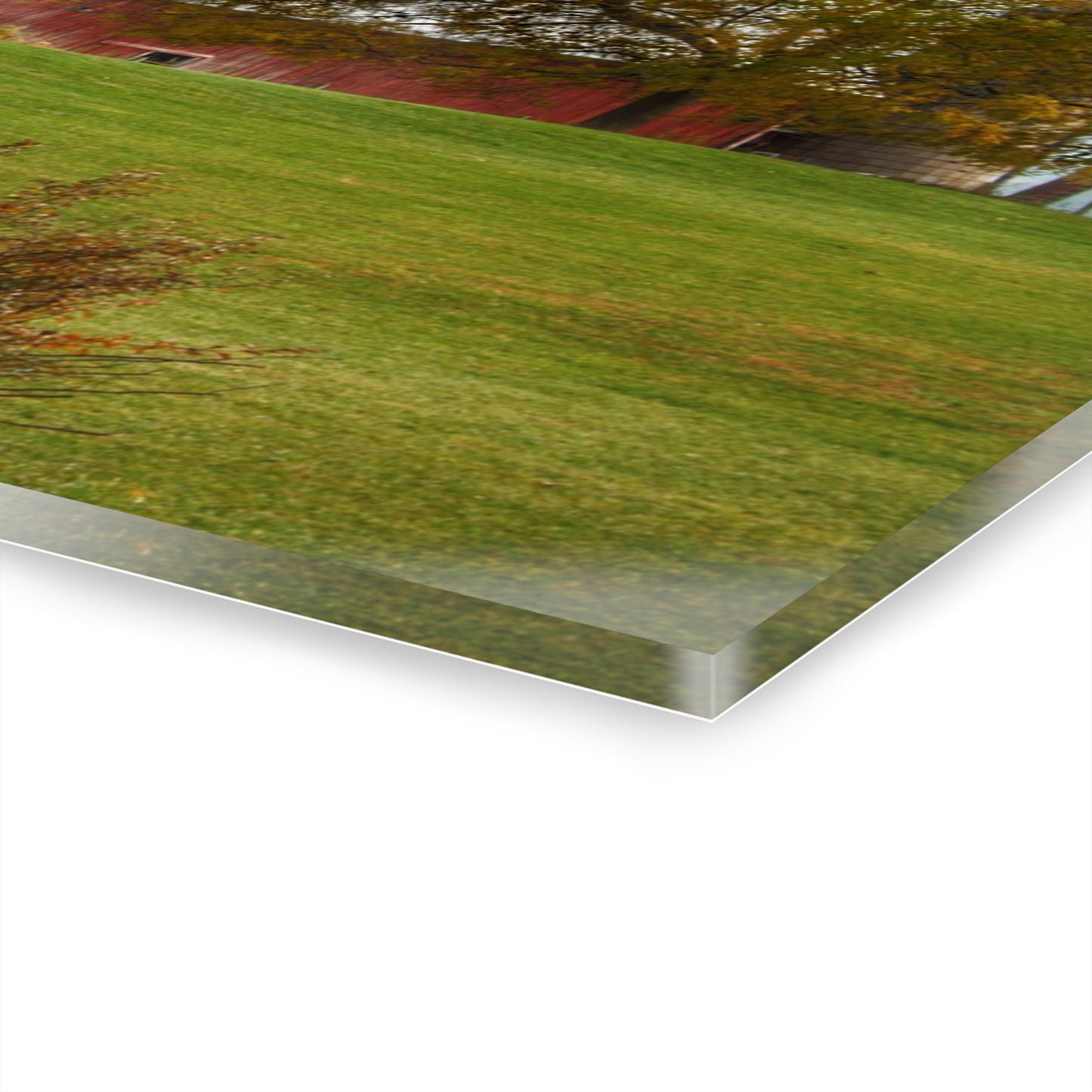 U R There Photography Lyons Road Red Rustic Farmhouse Acrylic Wall Print