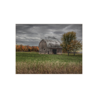 U R There Photography Bray Road Grey in the Fall Rustic Farmhouse Decorative Ceramic Tile