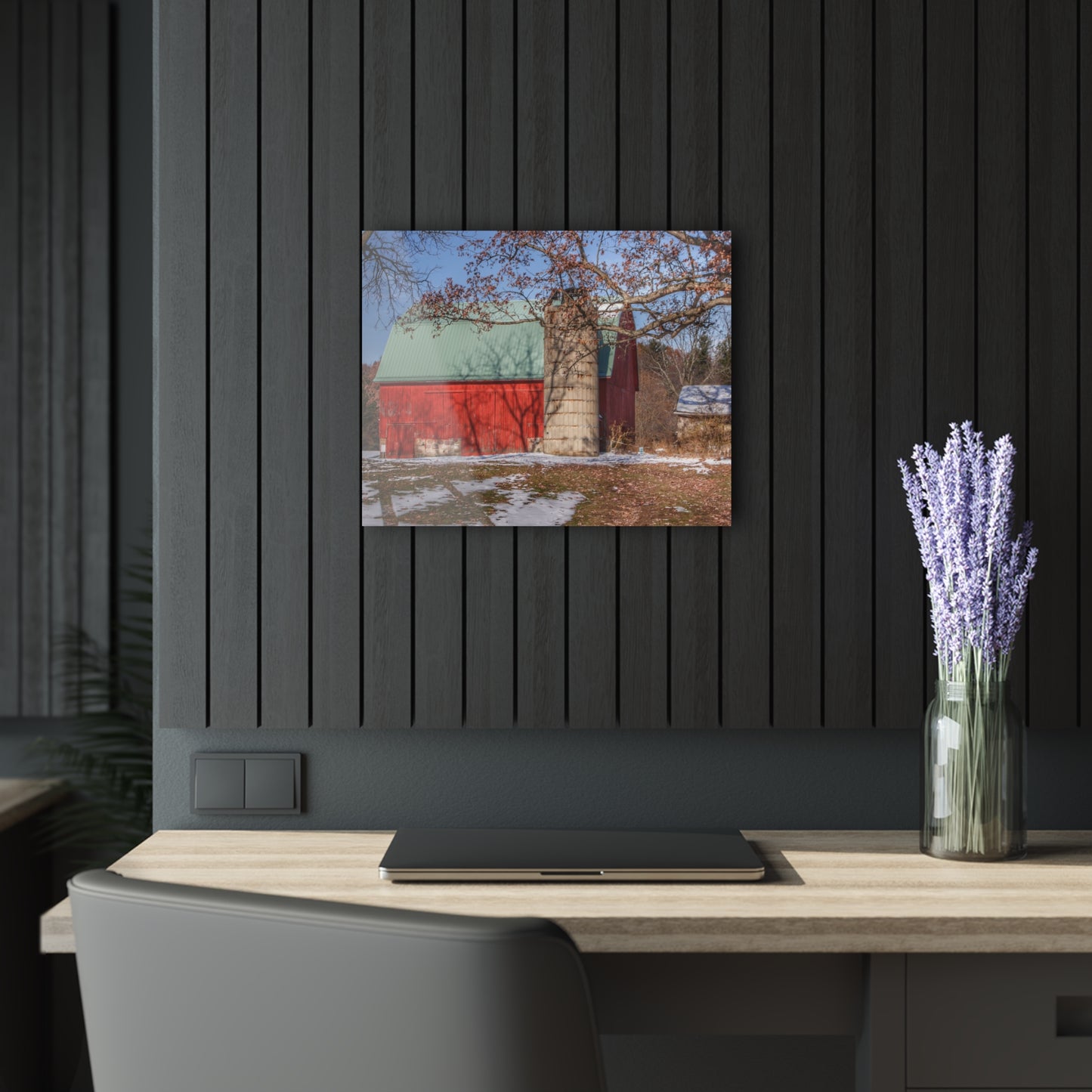 U R There Photography Webster Road Red II Rustic Farmhouse Acrylic Wall Print