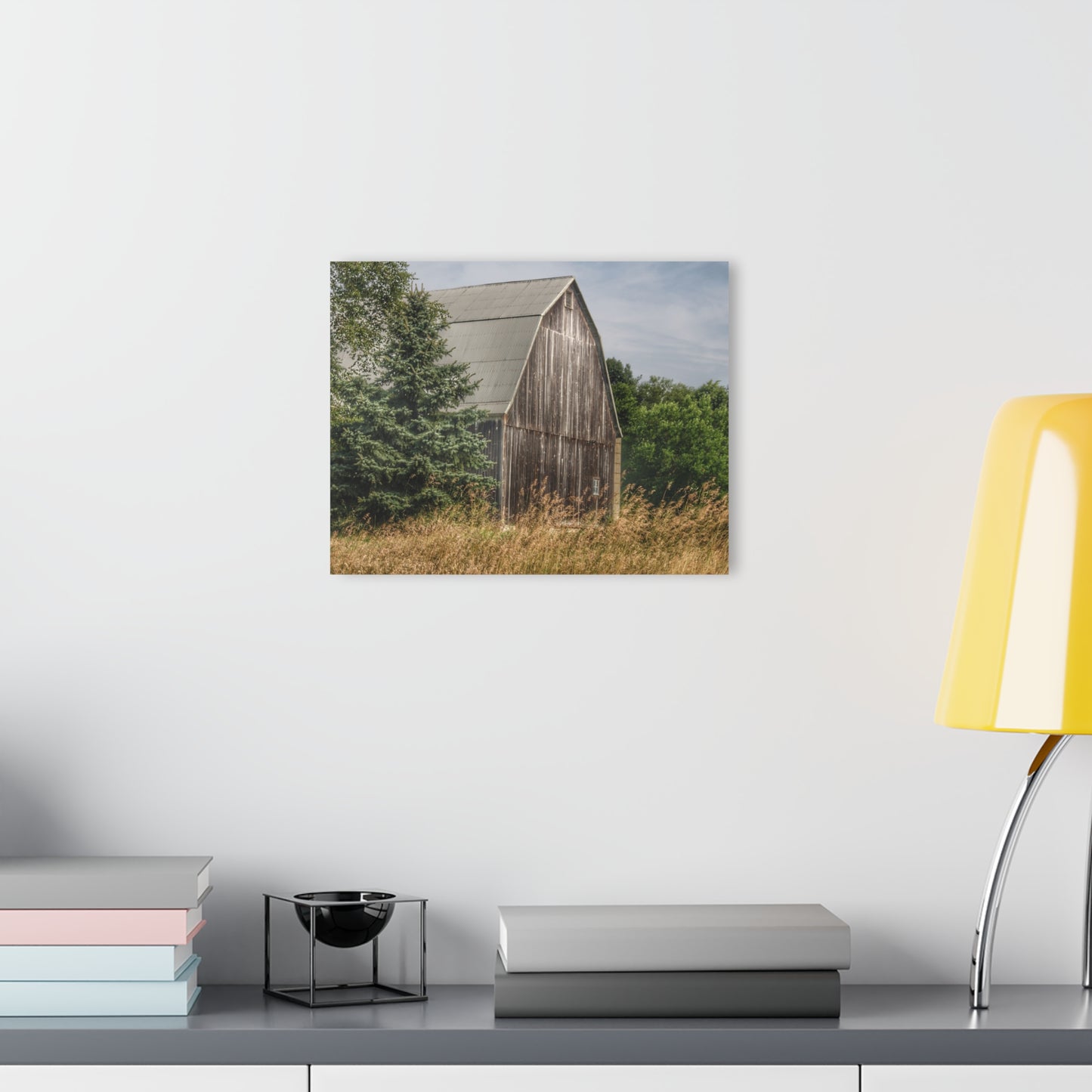 U R There Photography Seymour Lake Road Hidden Grey Rustic Farmhouse Acrylic Wall Print